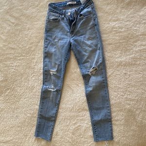 Levis high rise skinny jeans